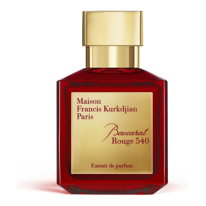 Maison Francis Kurkdjian Baccarat Rouge 540 Extrait de Parfum original bottle reference. Your order contains a Scent Wear decant; retail bottle not included.