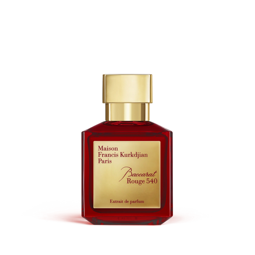 Maison Francis Kurkdjian Baccarat Rouge 540 Extrait de Parfum original bottle reference. Your order contains a Scent Wear decant; retail bottle not included.