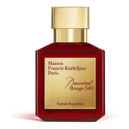 Maison Francis Kurkdjian Baccarat Rouge 540 Extrait de Parfum original bottle reference. Your order contains a Scent Wear decant; retail bottle not included.
