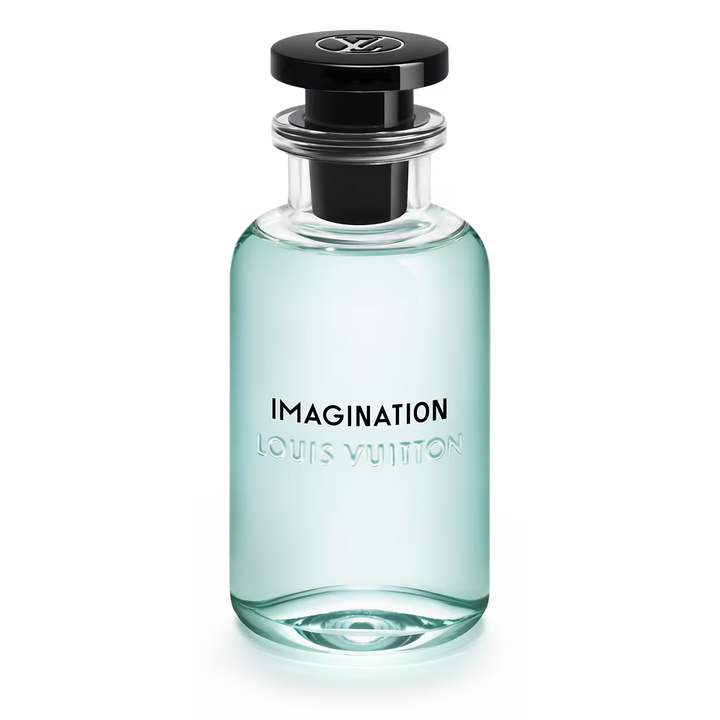 Louis Vuitton Imagination Eau de Parfum original bottle reference. Your order contains a Scent Wear decant; retail bottle not included.