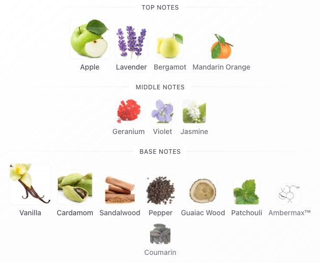 Fragrance notes: Layton Eau de Parfum — original Fragrantica notes with blank margins trimmed.