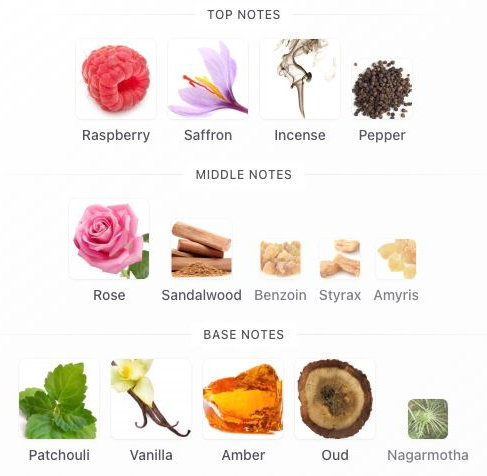 Fragrance notes: Roll It 5 — original Fragrantica notes with blank margins trimmed.
